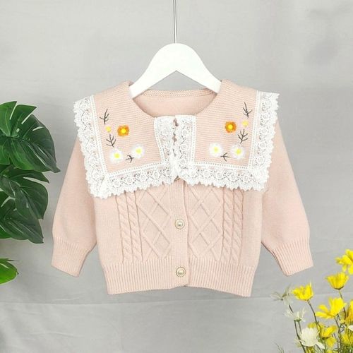 女童韩版公主风针织毛衣开衫女宝宝小香风洋气毛衣外套儿童上衣潮