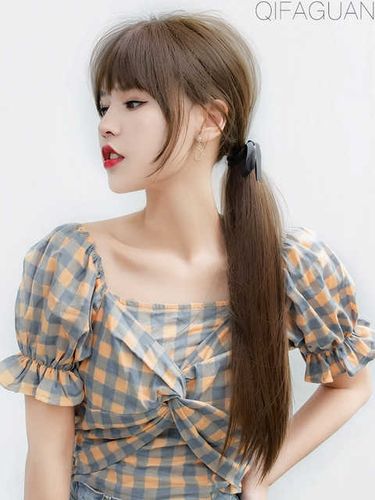 超轻低马尾假发女长直发蓬松自然抓夹绑带式高中长发