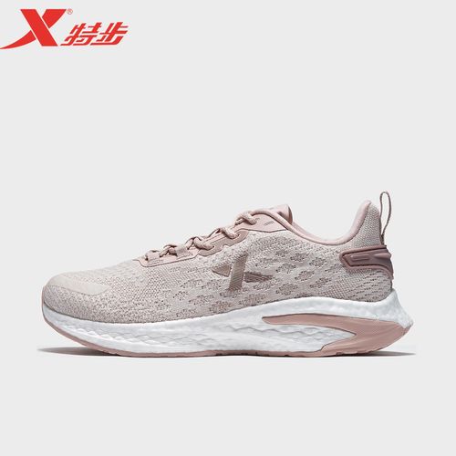 特步动力巢科技跑鞋女2021春季新款减震网面运动鞋979118111019