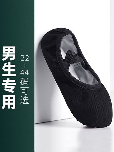 儿童舞蹈鞋男童黑色练功鞋男士白色形体民族中国舞跳舞软底鞋男生