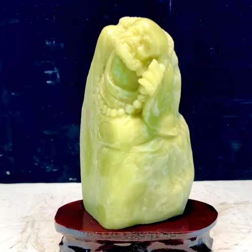 纯手工青田石雕怀旧桌面达摩祖师佛像客厅博古家电视柜办公桌摆件