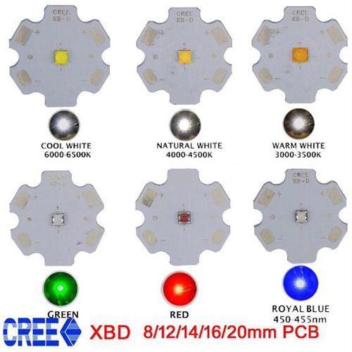 美国原装科锐cree xbd 白光暖白红绿蓝中性白2525灯珠3w led光源