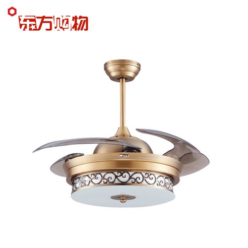 永怡御风 维嘉丝折叠隐形风扇灯带遥控客厅吊扇灯44wg-9068 (含安装)