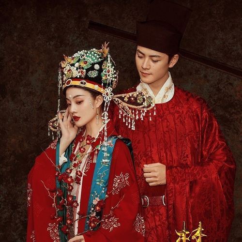 影楼摄影写真情侣古装主题宋制汉服中式婚服华裳九州走秀演出服装