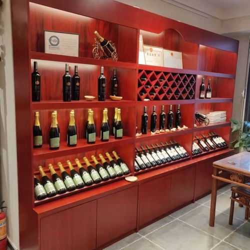 红酒柜展示架白酒洋酒展示柜实木葡萄酒架展柜烟酒柜商用酒庄货架