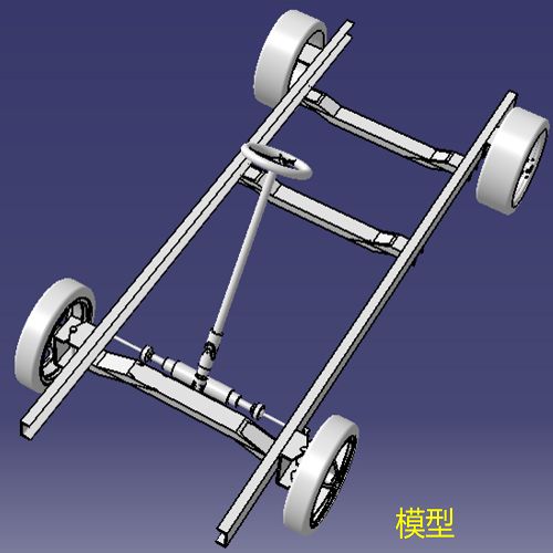 带齿轮齿条转向器汽车底盘车架3d三维几何数模型转向节车轮辋车桥