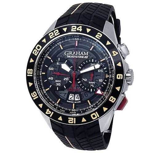 graham男款机械表|pre-owned slvrstone rs gmt gmt chronograph