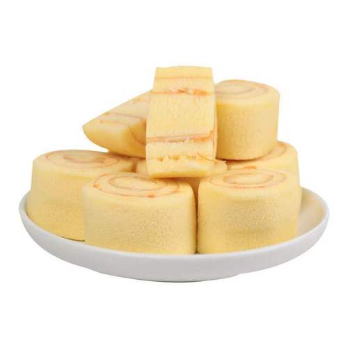 【】布丁蛋糕卷冰皮夹心麻薯蛋心早餐面包代餐小零食 草莓口味 买2020