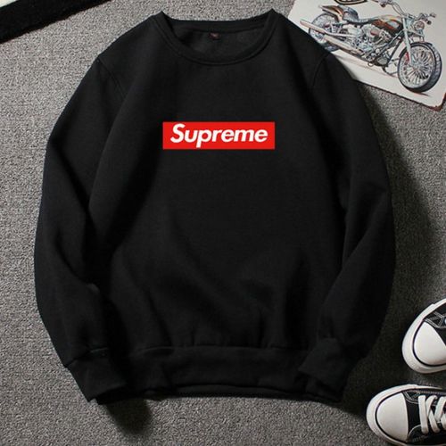 潮牌supreme联名卫衣男圆领套头韩版潮学生男士薄款外套宽松上衣男装