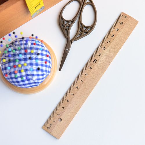 手工diy缝纫工具尺子榉木尺直尺环保木尺制图尺
