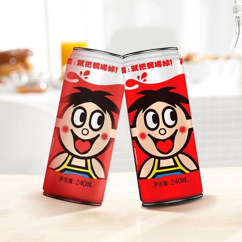 旺旺旺仔牛奶红色原味240ml铁罐装学生儿童早餐奶饮料罐装细高瓶