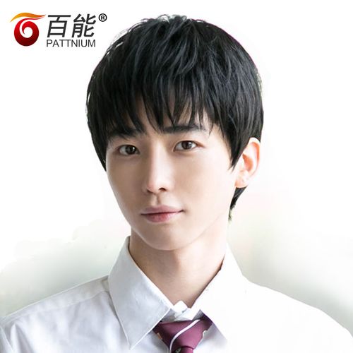 帅气潮男假发 蓬松男士短发 时尚男假发发型 韩版杀马特 真人发丝