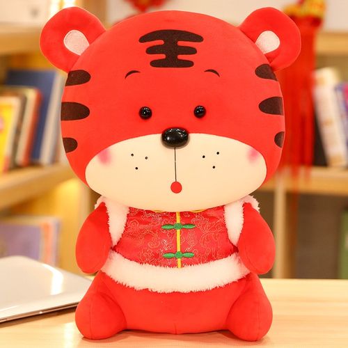虎年吉祥物公仔老虎毛绒玩具新年元旦大号布娃娃年会装饰礼品可爱女生