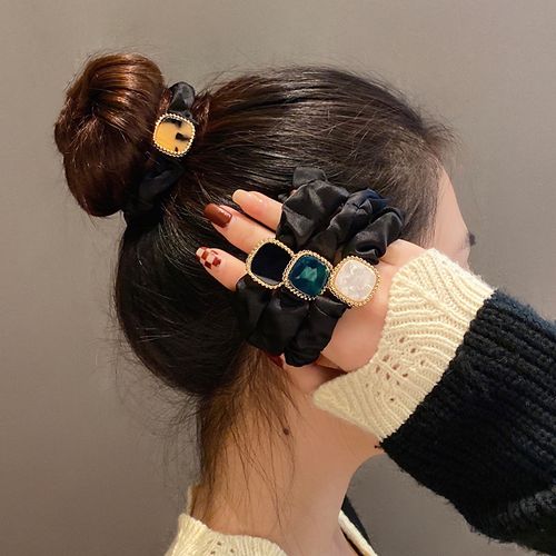 气质复古~法式大肠发圈网红发绳女缎面头绳女韩国皮筋扎马尾头饰