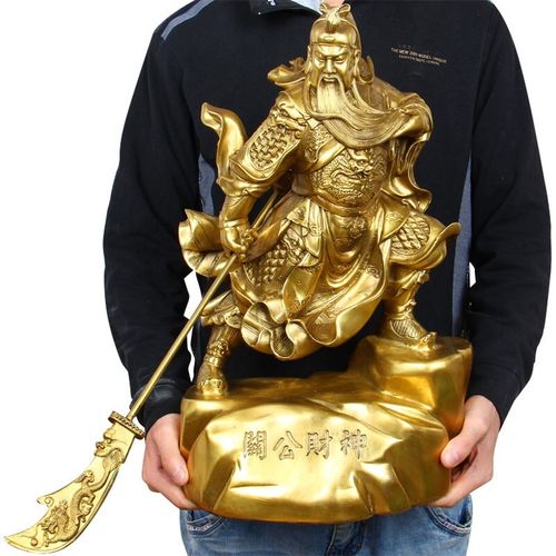 铜武财神关公摆件大号关公摆设装饰品店铺开业礼品