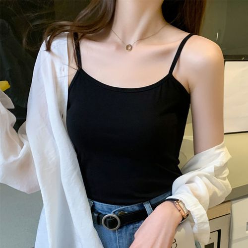 内搭2021春夏季短款ins修身无袖上衣潮女士女生舒适透气可外穿吊带衫