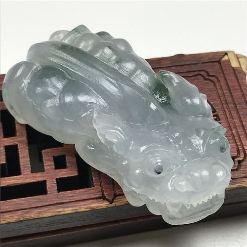 简安翡翠毛货冰种飘花大貔貅翡翠吊坠a货饱满厚装男女款招财挂件