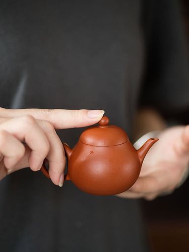 潮州手拉壶朱泥壶孟臣小梨壶梨形壶紫砂壶小茶壶茶壶孟臣罐泡茶壶
