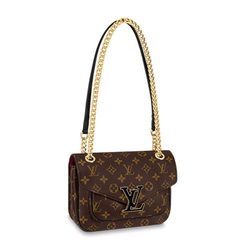 louisvuitton/路易威登 newchainbag链条包帆布/配皮单肩包 m45592