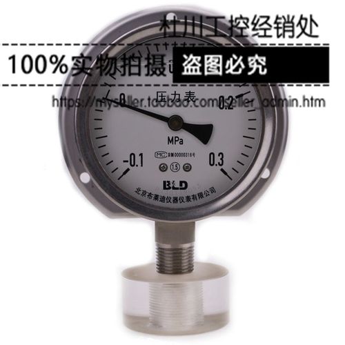 北京布莱迪不锈钢耐震压力表ythn-100.ah.531径向带边安装m20x1.