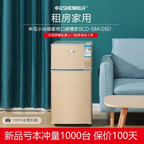 申花节能冰箱小型家用租房宿舍迷你冷冻冷藏小冰箱省电冰箱二人用