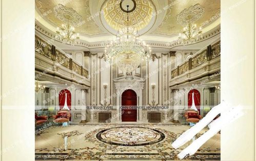 奢华欧式法式巴洛克风格 4层别墅豪宅 cad施工图纸 49张效果图