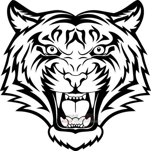 猛虎头汽车车头盖贴纸 个性老虎图腾车门装饰贴画