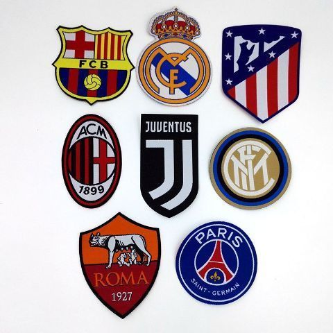 足球俱乐部西班牙ac巴西法国皇马意大利欧洲杯国家队队标队徽布贴