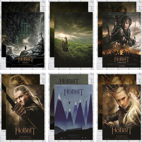 霍比特人系列电影海报 3 五军之战 魔戒指环王酒吧咖啡厅装饰画