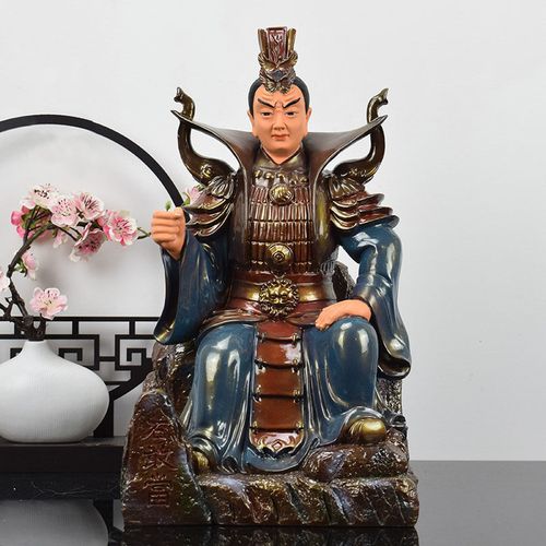 石敢当神像16寸泰山石敢当彩绘树脂玻璃钢家居办公室供奉摆件像【6月4