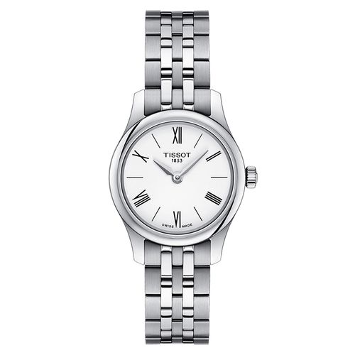 瑞士天梭俊雅系列简约时尚钢带石英女表正品t063.009.11.018.00