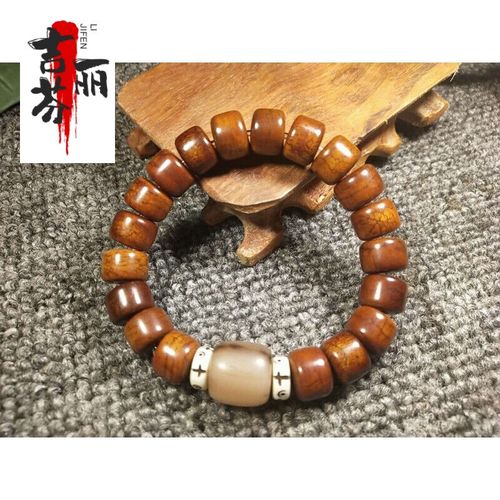 吉芬丽慈酷西藏牦牛骨手串骨头灵骨藏式佛珠牛角手链