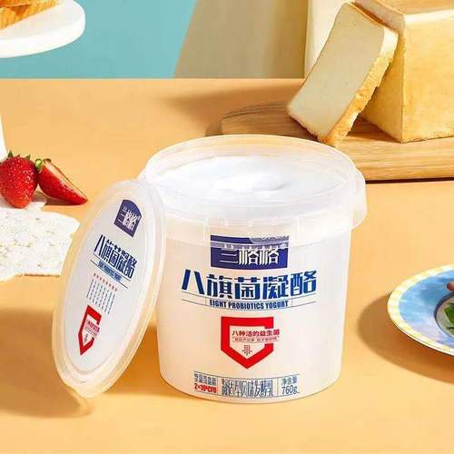 兰格格八旗菌凝酪凝固型酸奶益生菌760gx2瓶装孕妇儿童营养早餐