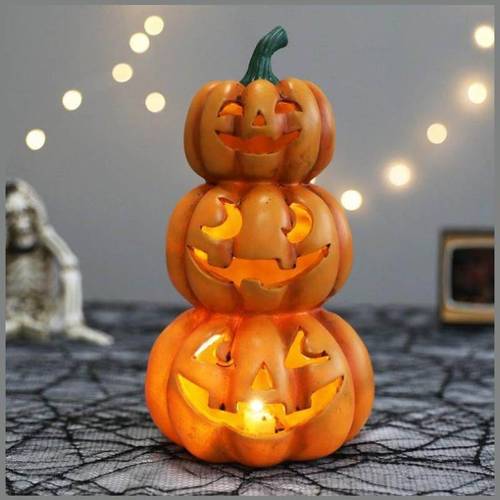 万圣节南瓜灯装饰发光摆件鬼节酒吧装扮布置南瓜灯场景布置道具