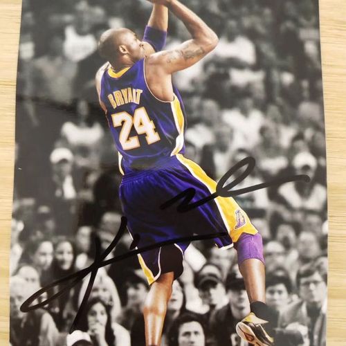 nba科比亲笔签名照保真无印刷 科比签名照 nba科比签名