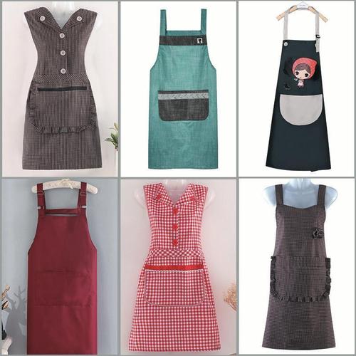 库存围裙颜色款式随机 双花拉链兜