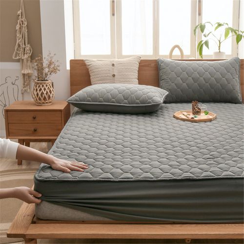 全棉床笠单件加厚夹棉纯棉席梦思床垫保护套防滑固定防水隔尿床罩