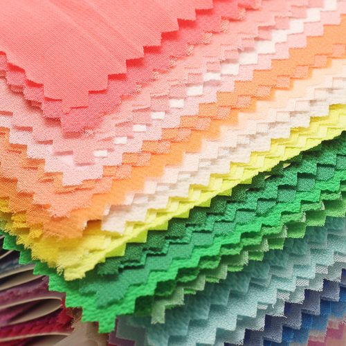 珊瑚橘雪纺流行色面料小样布组 粉紫色超多色样布 8片一组包邮