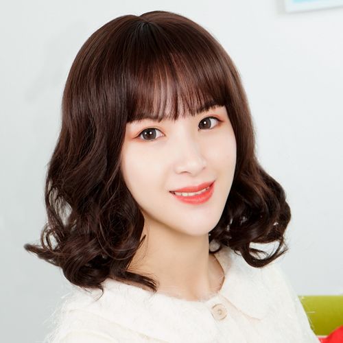 假发女短卷发全头发套齐肩梨花头中长卷发逼真自然齐