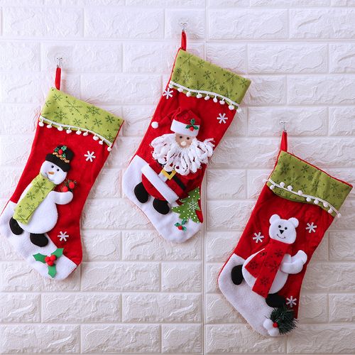 圣诞礼物袋圣诞袜子圣诞老人袜圣诞雪人圣诞袜子装饰品立体袜