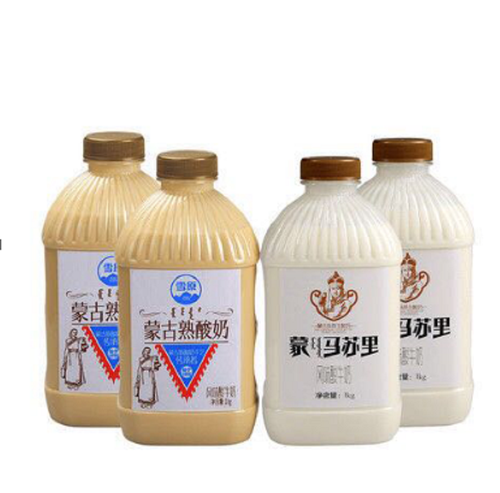 兰格格大瓶蒙马里苏浓稠风味发酵乳熟酸奶大桶装1kg×2桶原味营养