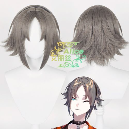 艾丽丝 虚拟偶像 vtuber 彩虹社 新成员 mysta cos假发硅胶仿真头
