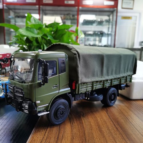 定制军事卡车模型原厂1:24东风天锦军车4*4军事卡车越野车运兵合金