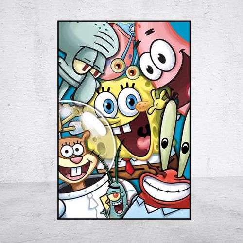 【新品】动漫5d钻石画海绵宝宝方圆钻石画满贴十字绣满绣印花包邮