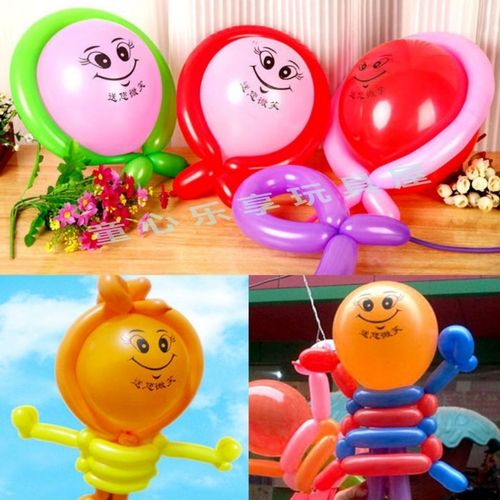 网红风筝轮飞天娃娃飘空气球波波球笑脸球长条气球地摊街卖氢气球