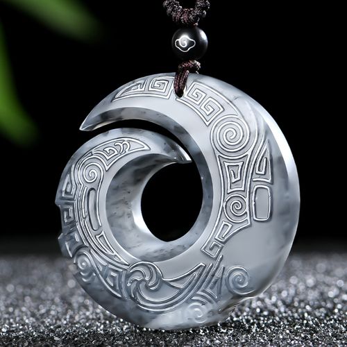 和田玉时来运转青花玉吊坠 男女士款时来运转玉坠玉石玉挂坠玉佩