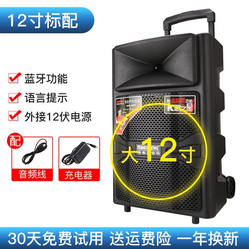 特美声a100广场舞音响户外音箱专业移动唱歌拉杆地摊大功率蓝牙12吋