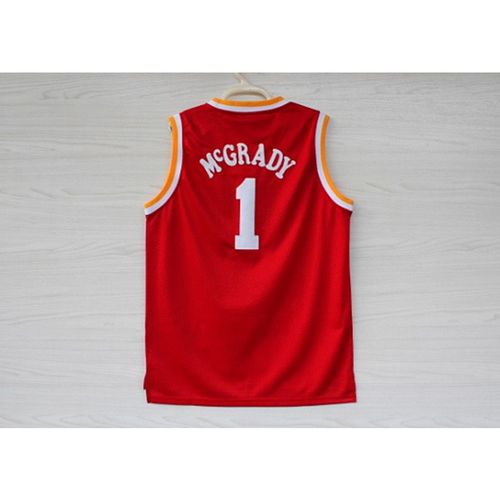 火箭队1麦迪球衣34奥拉朱旺22德雷克斯勒网眼复古球衣刺绣篮球服