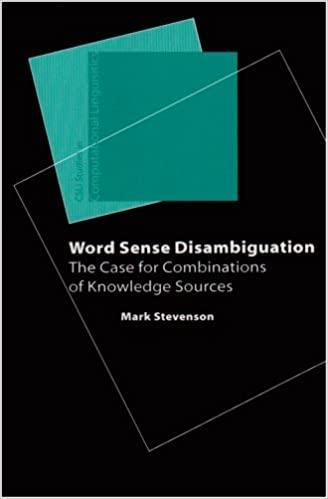 预订 word sense disambiguation