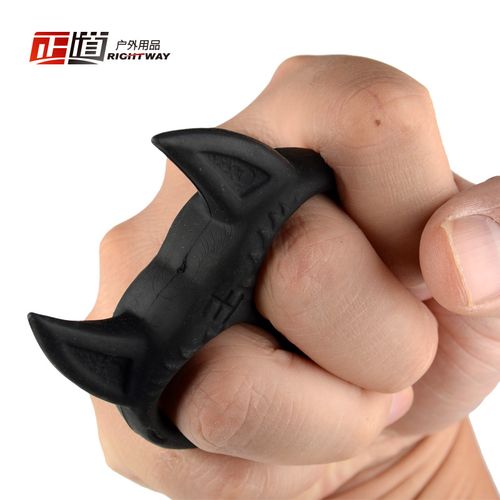 硬质塑钢虎头叉暗器男防身戒指女子防狼用品自卫武器便携防卫工具
